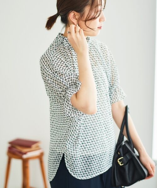 le.coeur blanc / ルクールブラン シャツ・ブラウス | シフォン幾何柄プリントブラウス | 詳細15