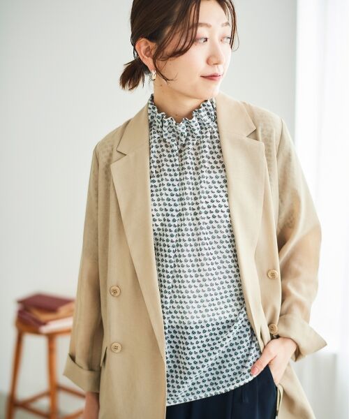 le.coeur blanc / ルクールブラン シャツ・ブラウス | シフォン幾何柄プリントブラウス | 詳細17