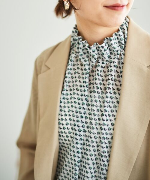 le.coeur blanc / ルクールブラン シャツ・ブラウス | シフォン幾何柄プリントブラウス | 詳細20