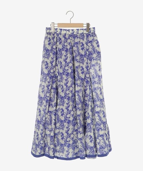 le.coeur blanc / ルクールブラン ロング・マキシ丈スカート | 《手洗い可能》Fanaka別注バイカラーフラワースカート | 詳細1