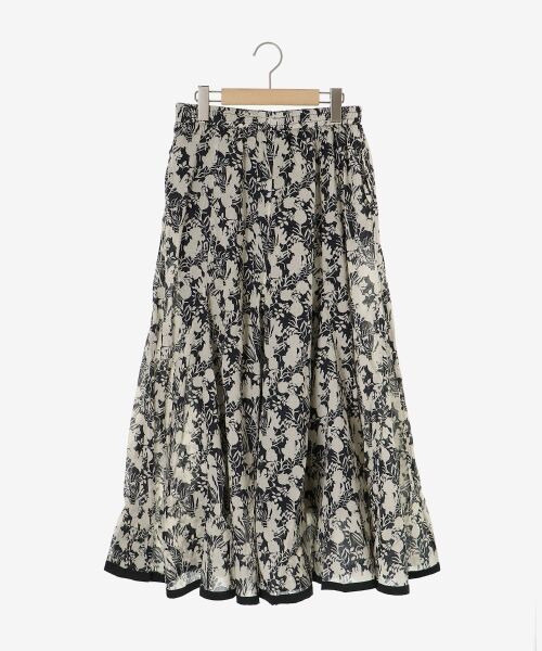 le.coeur blanc / ルクールブラン ロング・マキシ丈スカート | 《手洗い可能》Fanaka別注バイカラーフラワースカート | 詳細22