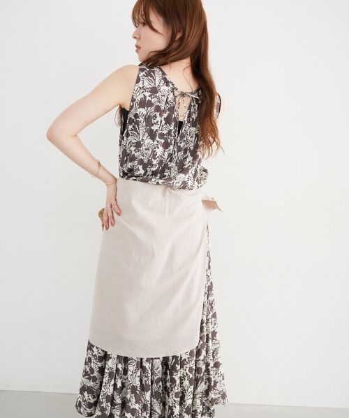 le.coeur blanc / ルクールブラン ロング・マキシ丈ワンピース | 《手洗い可能》Fanakaフラワーノースリワンピース | 詳細12