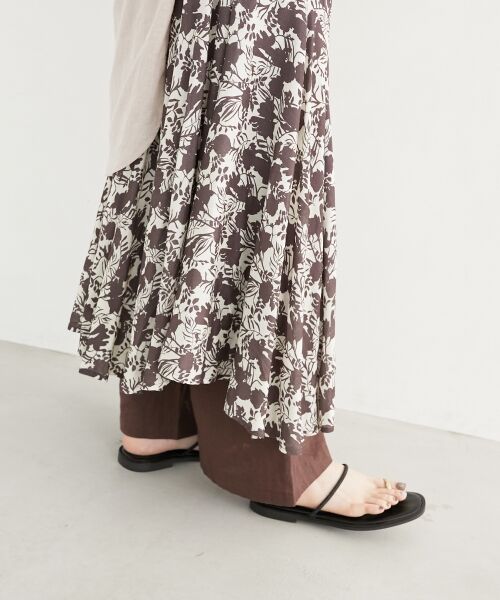 le.coeur blanc / ルクールブラン ロング・マキシ丈ワンピース | 《手洗い可能》Fanakaフラワーノースリワンピース | 詳細16