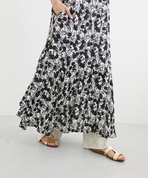 le.coeur blanc / ルクールブラン ロング・マキシ丈ワンピース | 《手洗い可能》Fanakaフラワーノースリワンピース | 詳細28