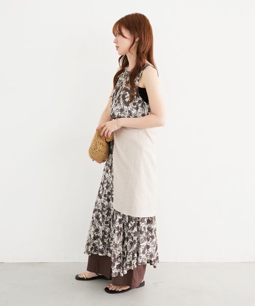 le.coeur blanc / ルクールブラン ロング・マキシ丈ワンピース | 《手洗い可能》Fanakaフラワーノースリワンピース | 詳細6