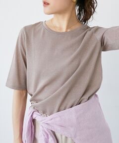 le.coeur blanc / ルクールブラン Tシャツ | 《手洗い可能》シンプルラメＴシャツ