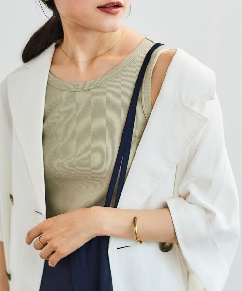 le. coeur blanc/ルクールブラン 《WEB限定アイテム》Basicテレコタンクトップ ベージュ 38 le. coeur blanc/ルクールブラン 《WEB限定アイテム》Basicテレコタンクトップ ベージュ 38