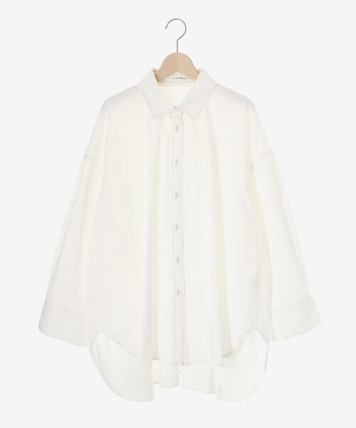 le.coeur blanc / ルクールブラン シャツ・ブラウス | 《WEB限定アイテム》バックデザインオーバーデニムシャツ | 詳細1