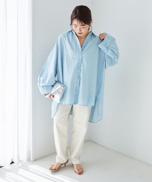 le.coeur blanc / ルクールブラン シャツ・ブラウス | 《WEB限定アイテム》バックデザインオーバーデニムシャツ | 詳細16