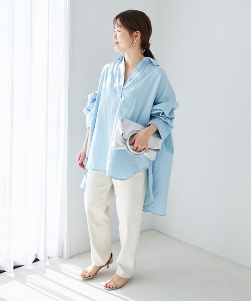 le.coeur blanc / ルクールブラン シャツ・ブラウス | 《WEB限定アイテム》バックデザインオーバーデニムシャツ | 詳細17