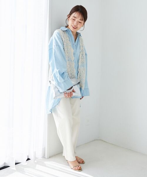 le.coeur blanc / ルクールブラン シャツ・ブラウス | 《WEB限定アイテム》バックデザインオーバーデニムシャツ | 詳細19