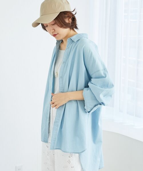 le.coeur blanc / ルクールブラン シャツ・ブラウス | 《WEB限定アイテム》バックデザインオーバーデニムシャツ | 詳細24