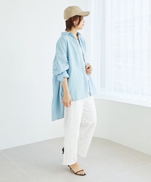 le.coeur blanc / ルクールブラン シャツ・ブラウス | 《WEB限定アイテム》バックデザインオーバーデニムシャツ | 詳細27