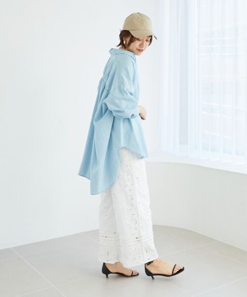 le.coeur blanc / ルクールブラン シャツ・ブラウス | 《WEB限定アイテム》バックデザインオーバーデニムシャツ | 詳細28