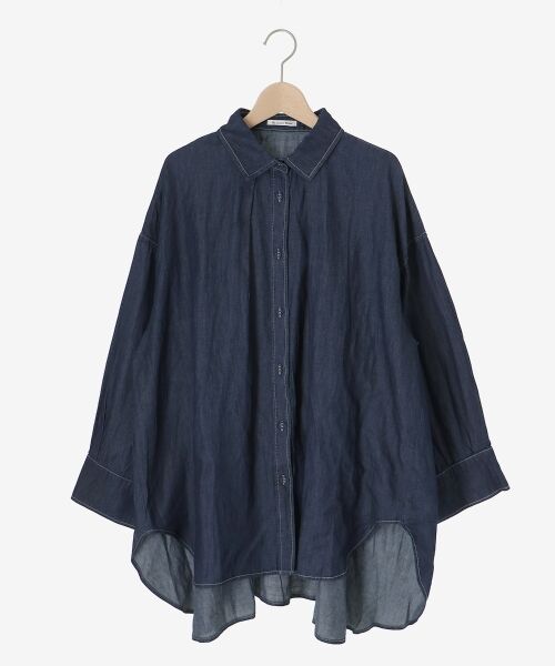 le.coeur blanc / ルクールブラン シャツ・ブラウス | 《WEB限定アイテム》バックデザインオーバーデニムシャツ | 詳細30