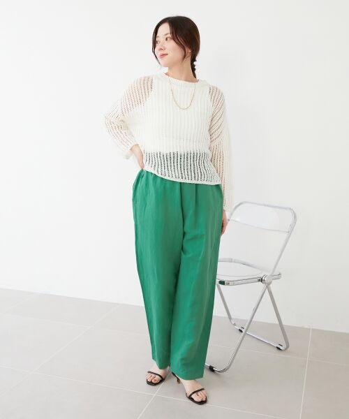 le.coeur blanc / ルクールブラン その他パンツ | 《WEB限定アイテム》コットン麻ドロストイージーパンツ | 詳細2