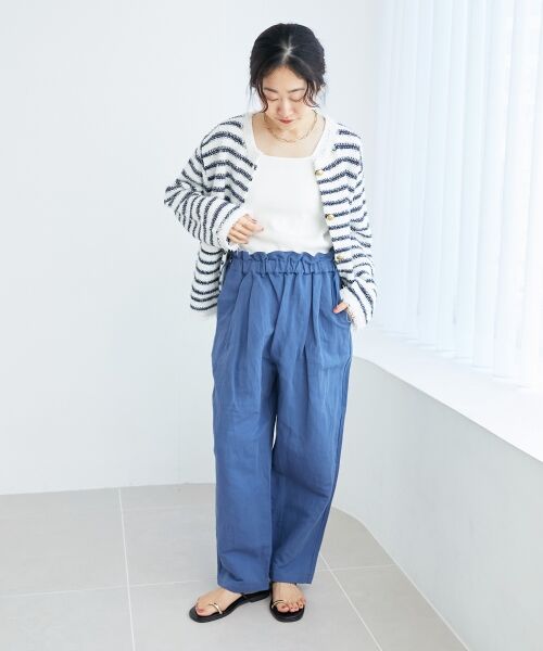 le.coeur blanc / ルクールブラン その他パンツ | 《WEB限定アイテム》コットン麻ドロストイージーパンツ | 詳細30