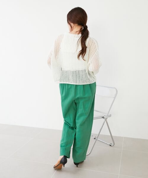 le.coeur blanc / ルクールブラン その他パンツ | 《WEB限定アイテム》コットン麻ドロストイージーパンツ | 詳細5