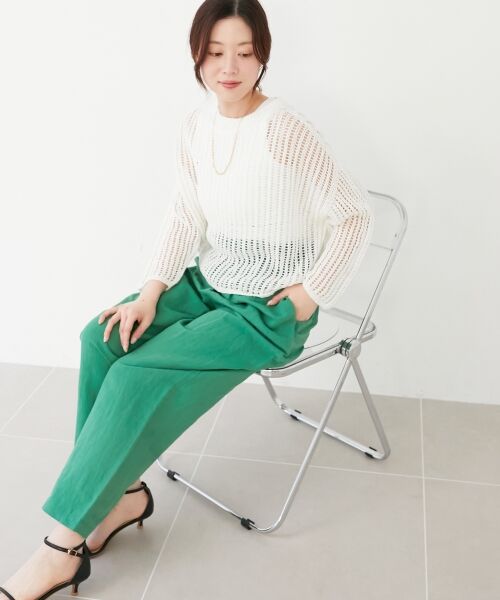 le.coeur blanc / ルクールブラン その他パンツ | 《WEB限定アイテム》コットン麻ドロストイージーパンツ | 詳細7