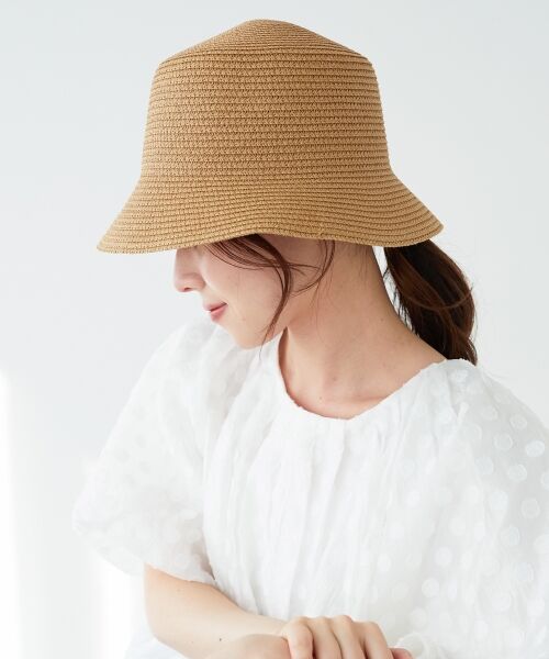 le.coeur blanc / ルクールブラン ハット | 《WEB限定アイテム》ペーパーバケットハット | 詳細4