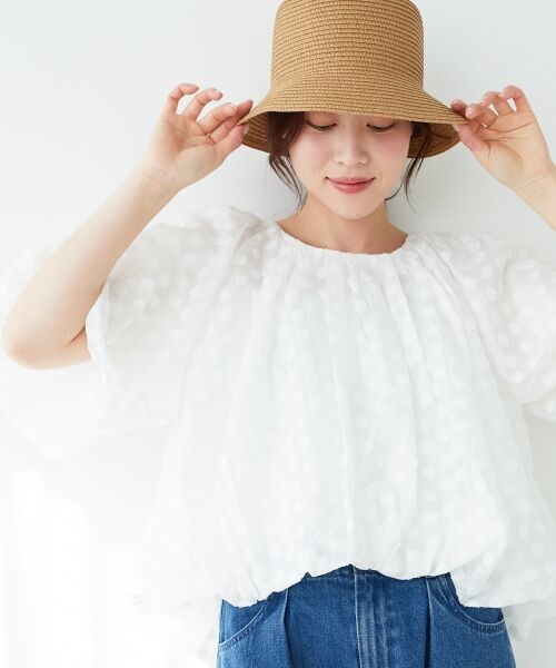 le.coeur blanc / ルクールブラン ハット | 《WEB限定アイテム》ペーパーバケットハット | 詳細6