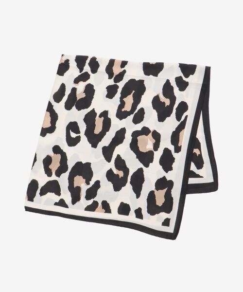 le.coeur blanc / ルクールブラン バンダナ・スカーフ | 《WEB限定アイテム》レオパードプリントスカーフ | 詳細1