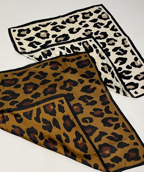 le.coeur blanc / ルクールブラン バンダナ・スカーフ | 《WEB限定アイテム》レオパードプリントスカーフ | 詳細2