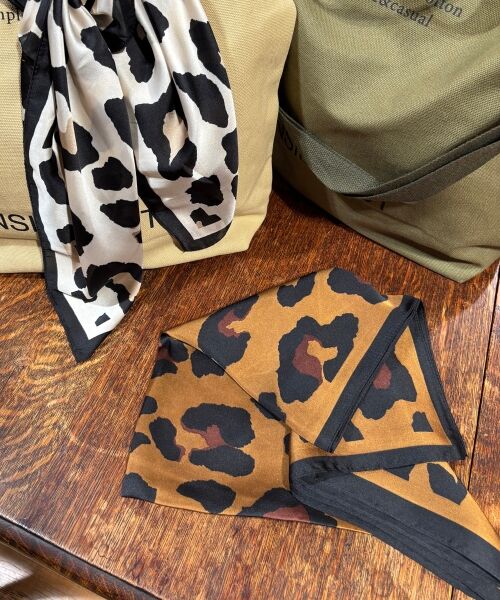 le.coeur blanc / ルクールブラン バンダナ・スカーフ | 《WEB限定アイテム》レオパードプリントスカーフ | 詳細4