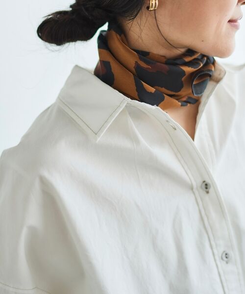 le.coeur blanc / ルクールブラン バンダナ・スカーフ | 《WEB限定アイテム》レオパードプリントスカーフ | 詳細5