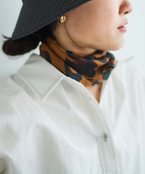le.coeur blanc / ルクールブラン バンダナ・スカーフ | 《WEB限定アイテム》レオパードプリントスカーフ | 詳細8