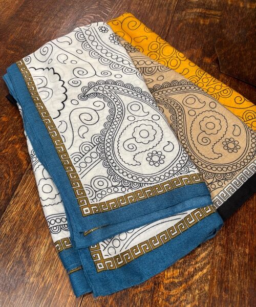 le.coeur blanc / ルクールブラン マフラー・ショール・スヌード・ストール | 《WEB限定アイテム》ペイズリープリントストール | 詳細1