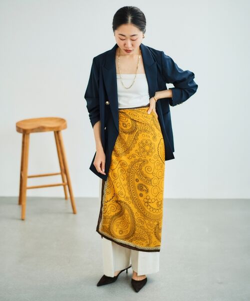 le.coeur blanc / ルクールブラン マフラー・ショール・スヌード・ストール | 《WEB限定アイテム》ペイズリープリントストール | 詳細10