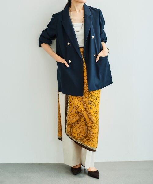 le.coeur blanc / ルクールブラン マフラー・ショール・スヌード・ストール | 《WEB限定アイテム》ペイズリープリントストール | 詳細13