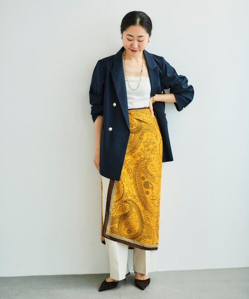 le.coeur blanc / ルクールブラン マフラー・ショール・スヌード・ストール | 《WEB限定アイテム》ペイズリープリントストール | 詳細14