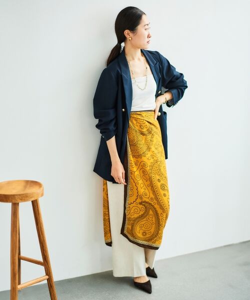 le.coeur blanc / ルクールブラン マフラー・ショール・スヌード・ストール | 《WEB限定アイテム》ペイズリープリントストール | 詳細19