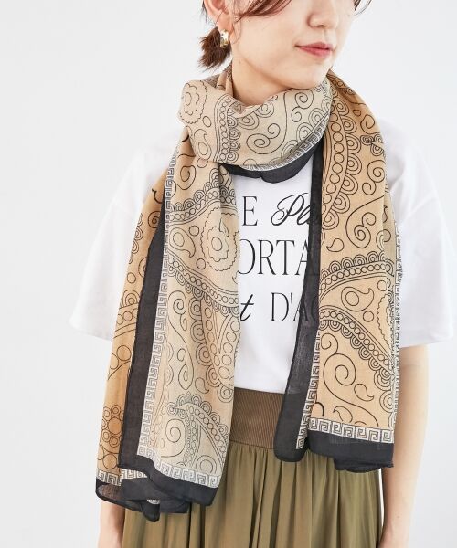 le.coeur blanc / ルクールブラン マフラー・ショール・スヌード・ストール | 《WEB限定アイテム》ペイズリープリントストール | 詳細21