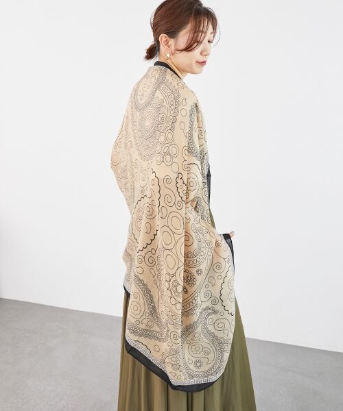 le.coeur blanc / ルクールブラン マフラー・ショール・スヌード・ストール | 《WEB限定アイテム》ペイズリープリントストール | 詳細24