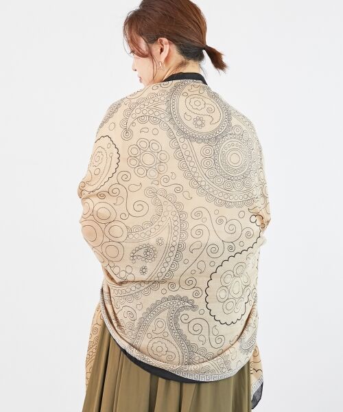 le.coeur blanc / ルクールブラン マフラー・ショール・スヌード・ストール | 《WEB限定アイテム》ペイズリープリントストール | 詳細25