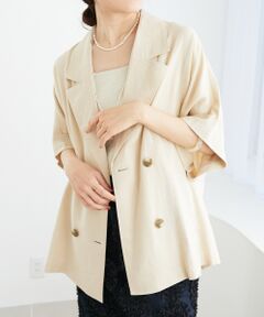 le.coeur blanc / ルクールブラン テーラードジャケット | 《WEB限定アイテム》レーヨン麻ハーフスリーブテーラードジャケット