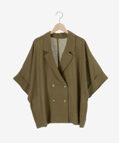 le.coeur blanc / ルクールブラン テーラードジャケット | 《WEB限定アイテム》レーヨン麻ハーフスリーブテーラードジャケット