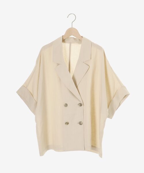 le.coeur blanc / ルクールブラン テーラードジャケット | 《WEB限定アイテム》レーヨン麻ハーフスリーブテーラードジャケット | 詳細18
