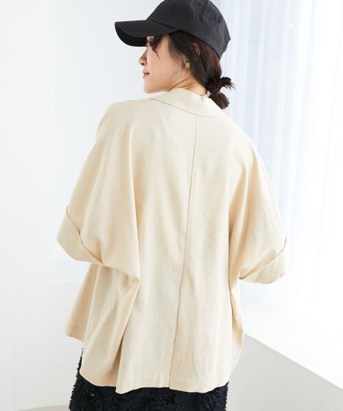 le.coeur blanc / ルクールブラン テーラードジャケット | 《WEB限定アイテム》レーヨン麻ハーフスリーブテーラードジャケット | 詳細24