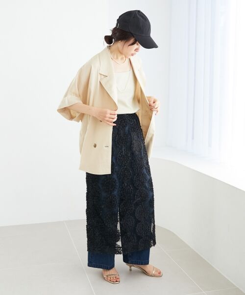 le.coeur blanc / ルクールブラン テーラードジャケット | 《WEB限定アイテム》レーヨン麻ハーフスリーブテーラードジャケット | 詳細28