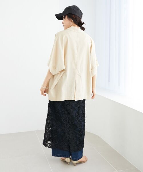 le.coeur blanc / ルクールブラン テーラードジャケット | 《WEB限定アイテム》レーヨン麻ハーフスリーブテーラードジャケット | 詳細29