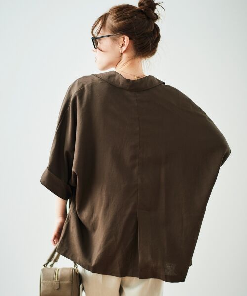 le.coeur blanc / ルクールブラン テーラードジャケット | 《WEB限定アイテム》レーヨン麻ハーフスリーブテーラードジャケット | 詳細6