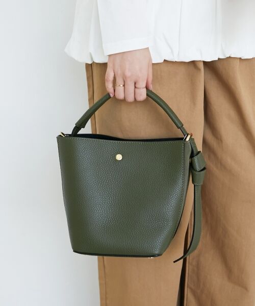 le. coeur blanc/ルクールブラン MILLELA FIRENZE 2WAYバケツバッグ カーキグリーン FREE le. coeur blanc/ルクールブラン MILLELA FIRENZE 2WAYバケツバッグ カーキグリーン FREE