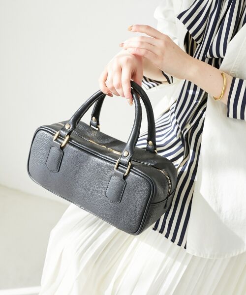le. coeur blanc/ルクールブラン MILLELA FIRENZE ミニボストンバッグ ブラック FREE le. coeur blanc/ルクールブラン MILLELA FIRENZE ミニボストンバッグ ブラック FREE