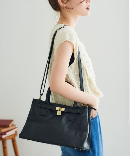 le.coeur blanc / ルクールブラン トートバッグ | MILLELAFIRENZE金具付きレザートートバッグ | 詳細11