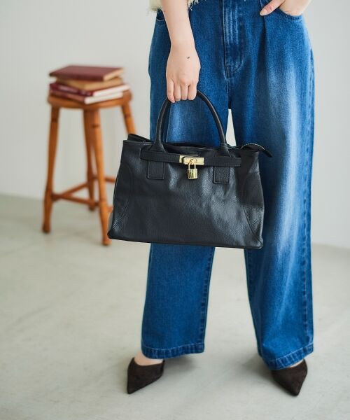 le.coeur blanc / ルクールブラン トートバッグ | MILLELAFIRENZE金具付きレザートートバッグ | 詳細12