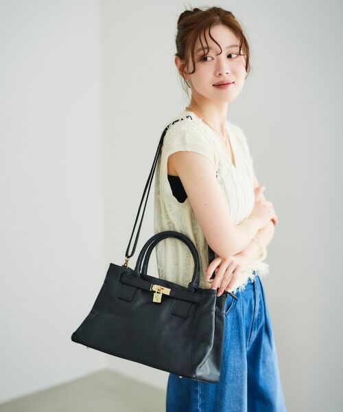 le.coeur blanc / ルクールブラン トートバッグ | MILLELAFIRENZE金具付きレザートートバッグ | 詳細8